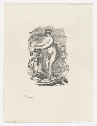 Woman by the Grapevine, First Variant (Femme au cep de vigne, 1re variante) from Twelve Original Lithographs by Pierre-Auguste Renoir (Douze lithographies originales de Pierre-Auguste Renoir) by Pierre-Auguste Renoir, print, 1904