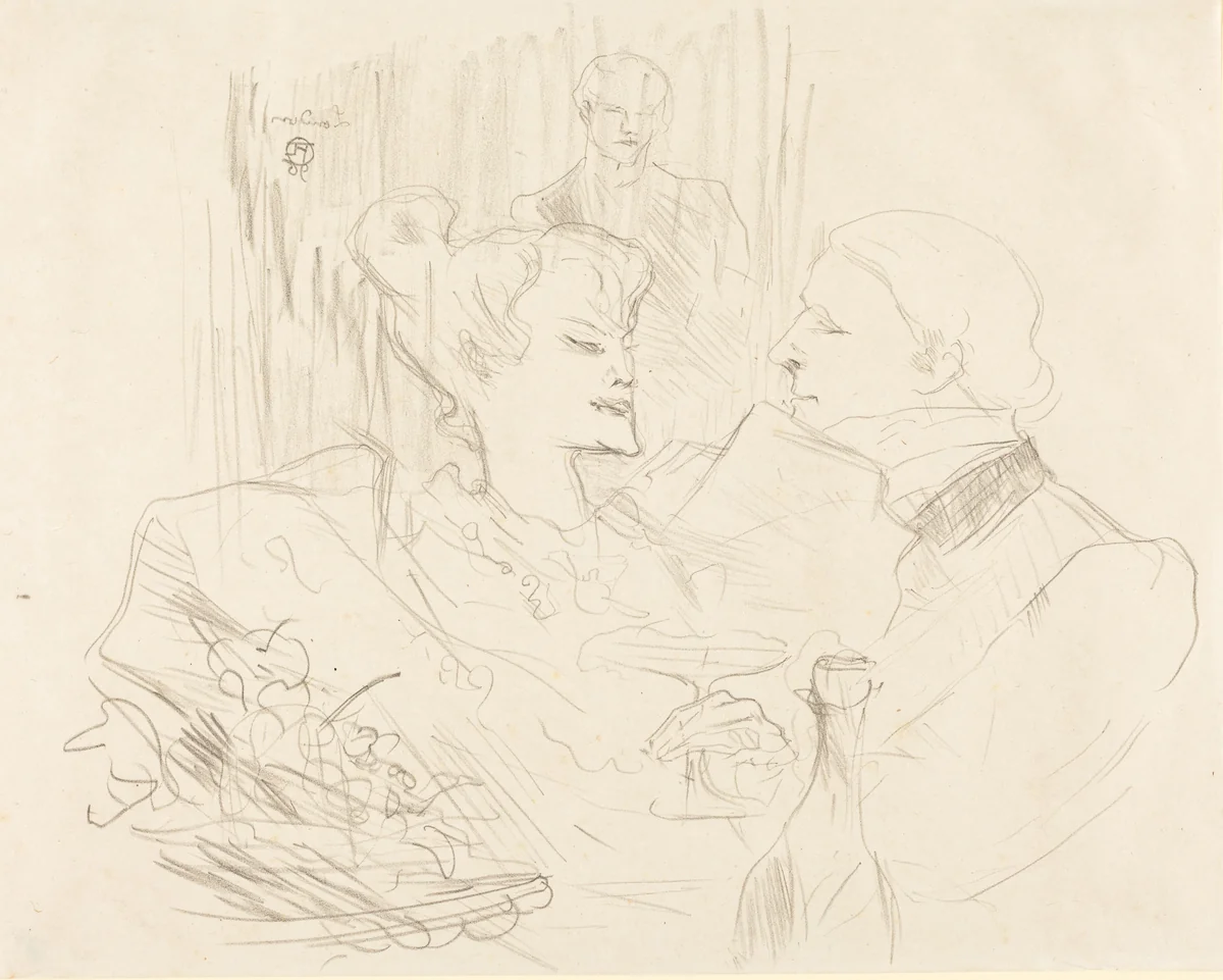 Supper in London (Souper à Londres) by Henri de Toulouse-Lautrec, print, 1896