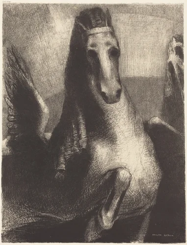 L'Aile (The Wing) by Odilon Redon, print, 1893