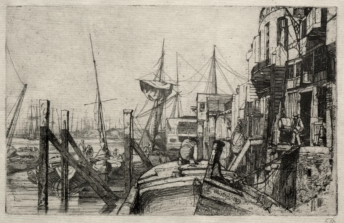 The Limehouse by James McNeill Whistler, print, 1871