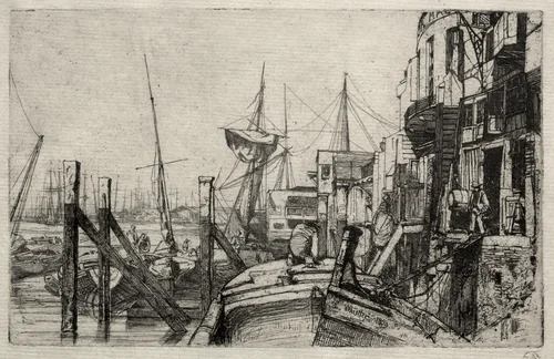 The Limehouse by James McNeill Whistler, print, 1871