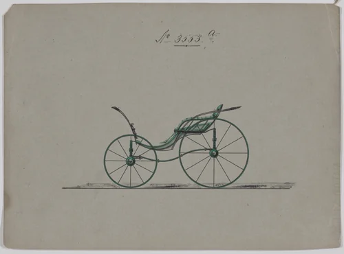 Design for Pony Phaeton, no. 3553a by Brewster & Co., drawing, 1879