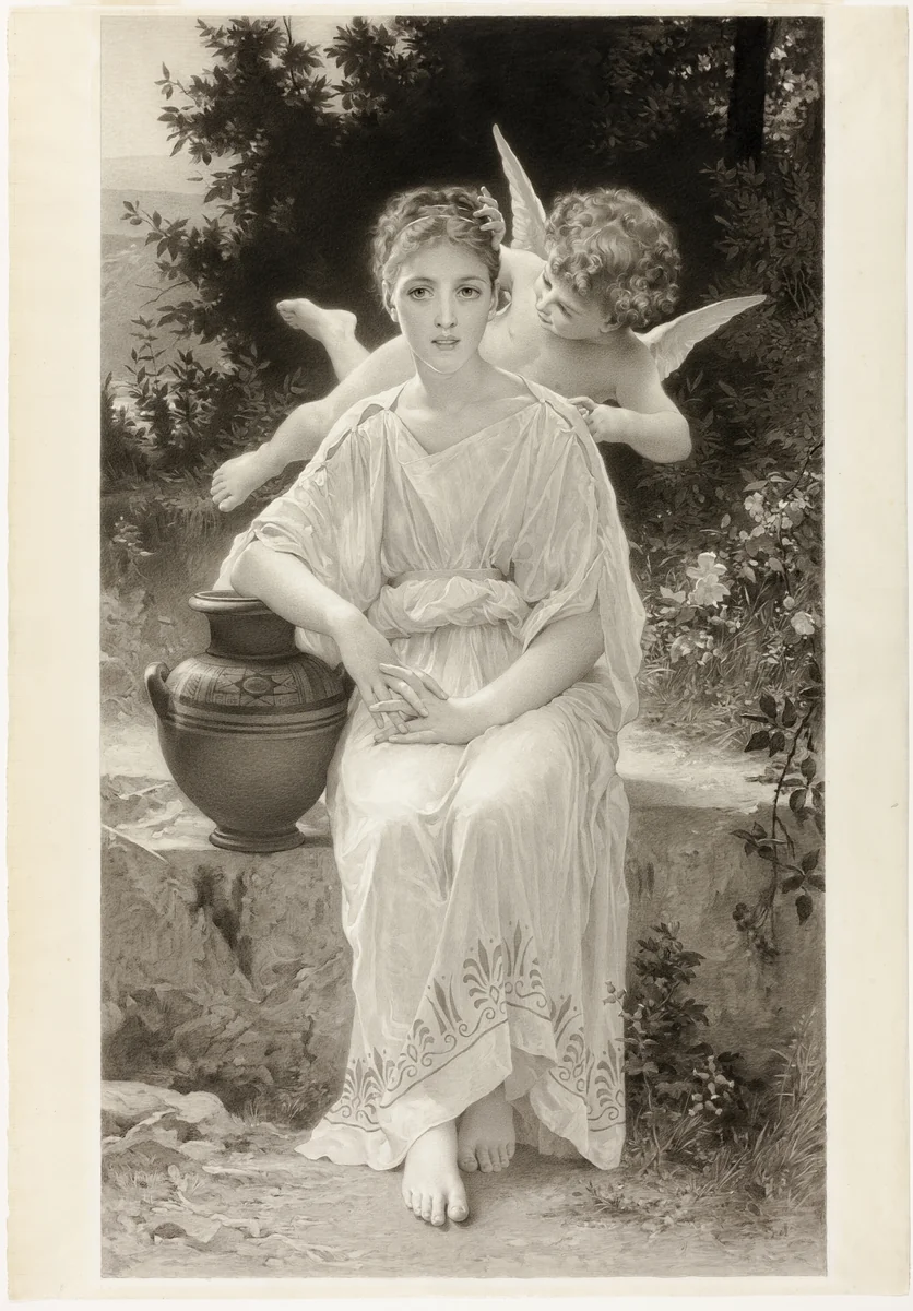 The First Whisper of Love by William Bouguereau, other, 1884-1894