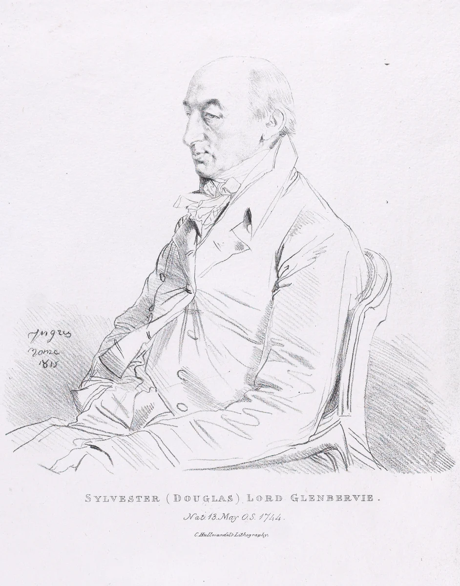 Portrait of Sylvester (Douglas), Lord Glenbervie by Jean-Auguste-Dominique Ingres, print, 1815