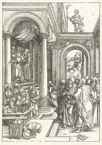 Presentatie van Maria in de tempel by Unknown, print, 1501-1505