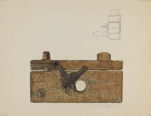 Thread Cutting Plane by Clarence Secor, index of american design, 1937
