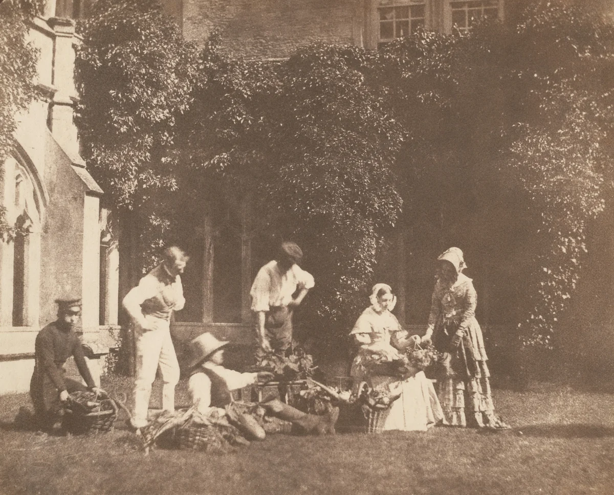 The Fruit Sellers by William Henry Fox Talbot
Calvert Richard Jones, photograph, 1845