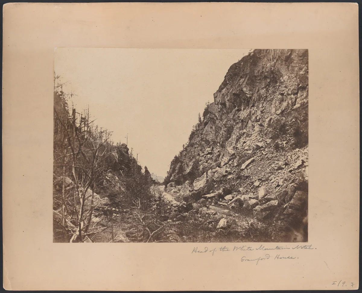 Head of the White Mountain Notch, Crawford House by James Wallace Black, photograph, 1854