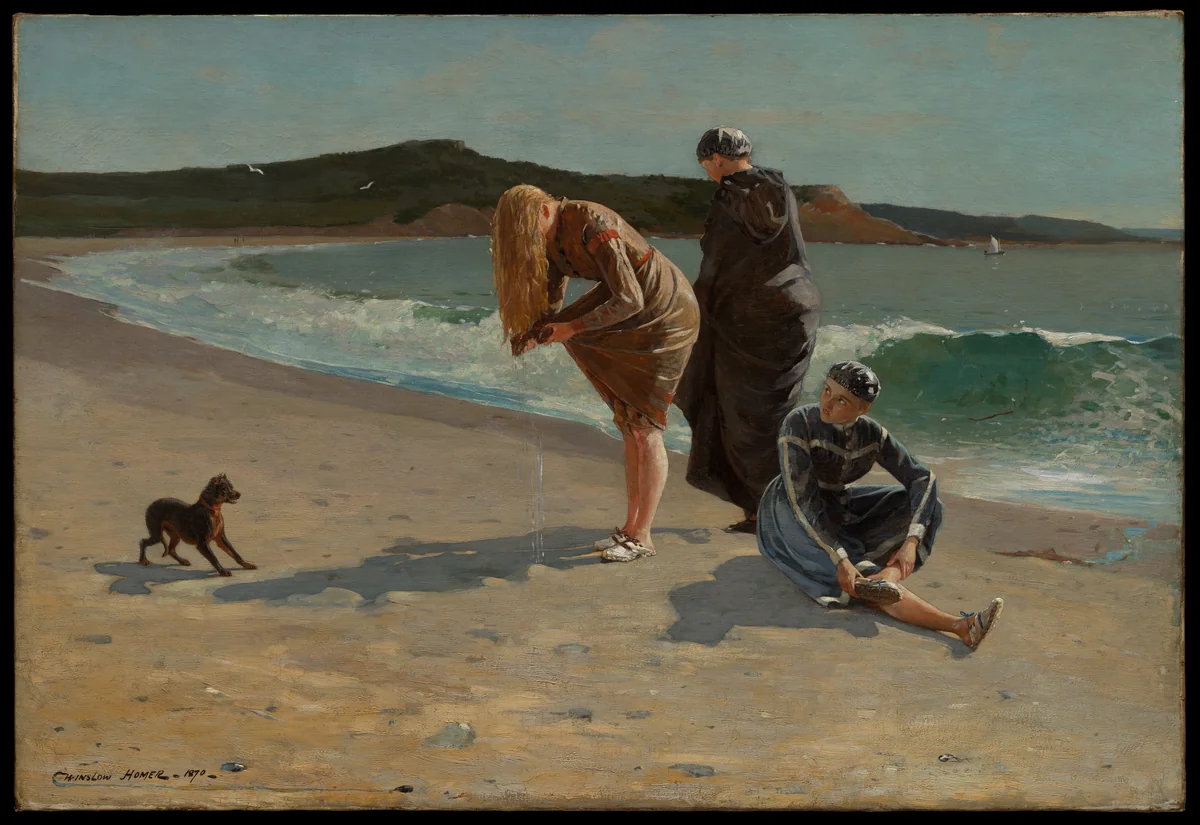 Eagle Head, Manchester, Massachusetts (High Tide) by Winslow Homer, artwork, 1870