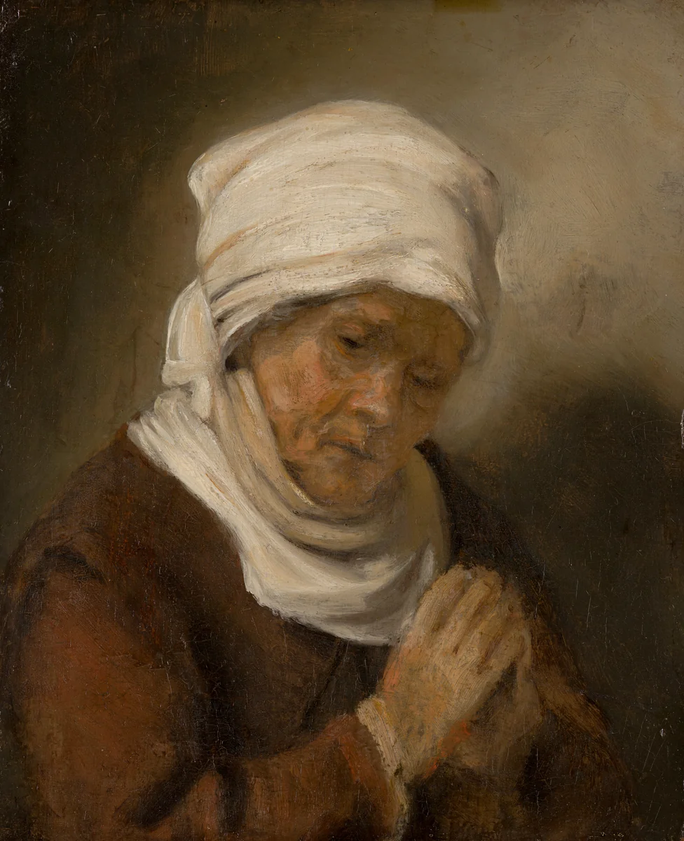 Praying Woman by Rembrandt van Rijn, painting, 1660