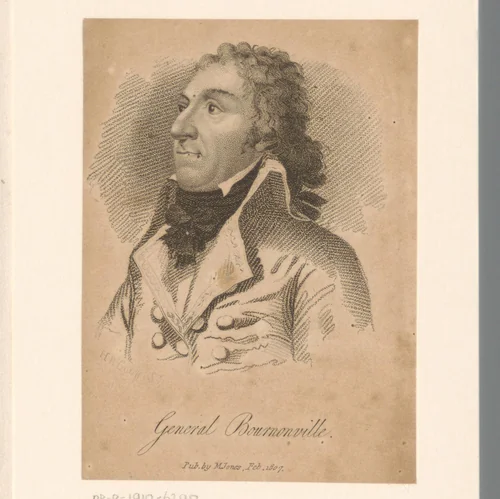 Portret van generaal Bournonville by Henry Richard Cook, print, 1807