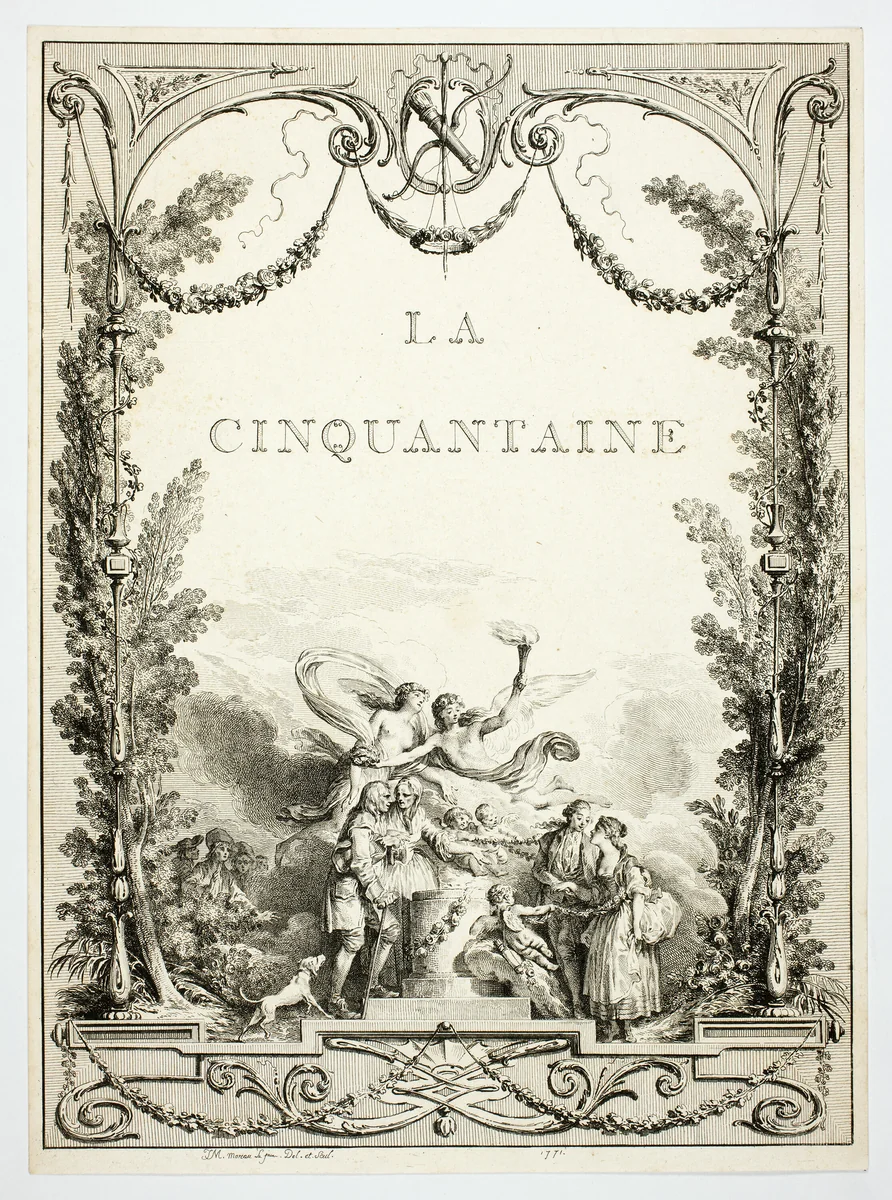 The Fifty by Jean Michel Moreau, print, 1771
