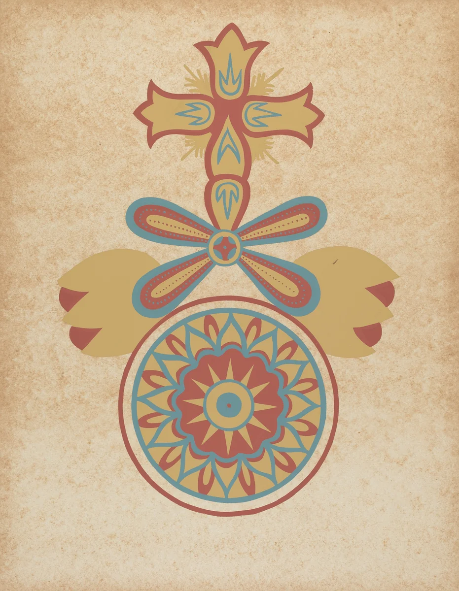 Santa Barbara Mission Doorway Design from the portfolio "Decorative Art of Spanish California" by American 20th Century, index of american design, 1935-1942