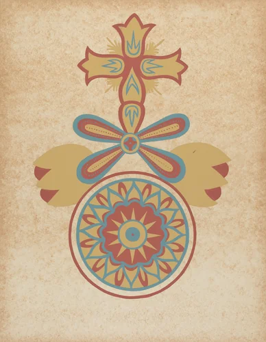 Santa Barbara Mission Doorway Design from the portfolio "Decorative Art of Spanish California" by American 20th Century, index of american design, 1935-1942