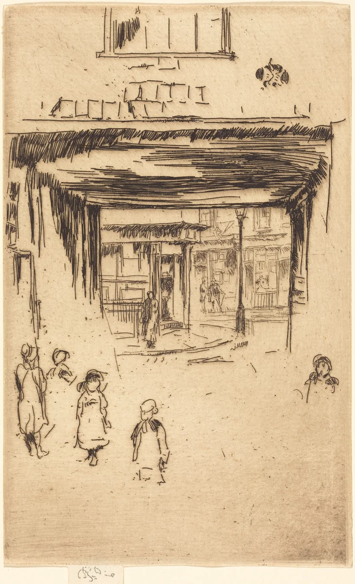 Drury Lane by James McNeill Whistler, print, 1880-1881
