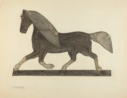 Horse Weather Vane by Nicholas Acampora, index of american design, 1935-1942