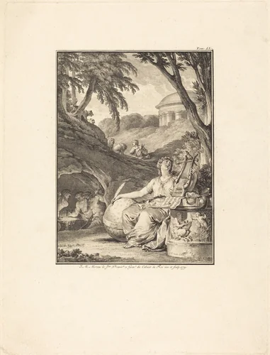 Frontispiece: Dictionnaire de musique by Jean Michel Moreau, print, 1779