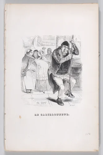 The Bell Ringer, from "The Complete Works of Béranger" by J. J. Grandville, print, 1836