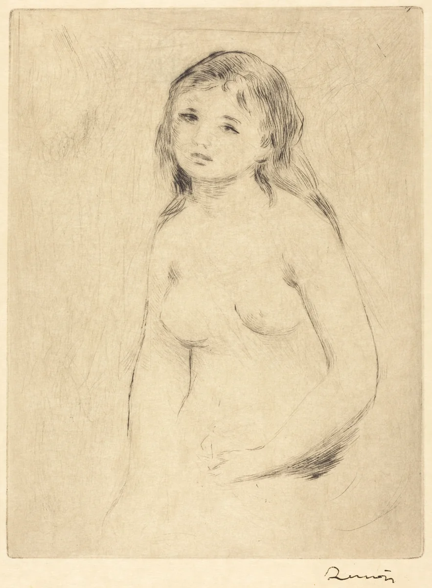 Study for a Bather (Etude pour une baigneuse) by Auguste Renoir, print, 1841-1919