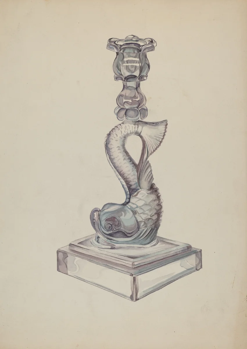 Candlestick by Roberta Elvis, index of american design, 1936