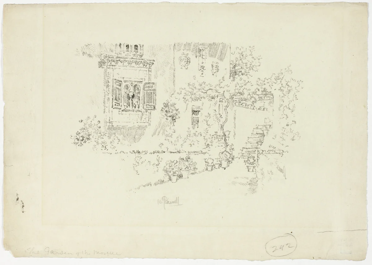 The Garden of the Mosque by Joseph Pennell, print, 1896