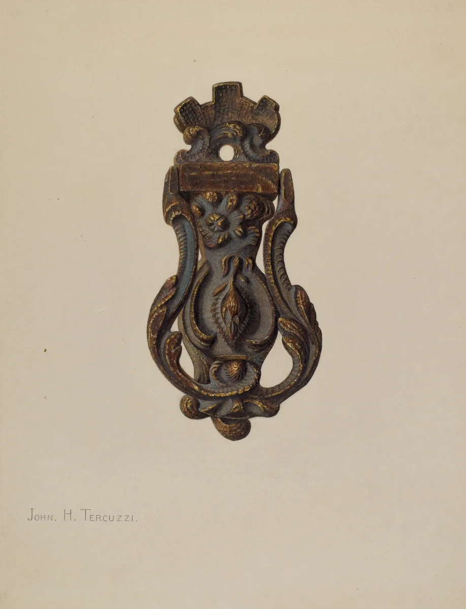 Door Knocker by John H. Tercuzzi, index of american design, 1940