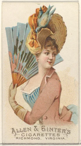 Plate 38, from the Fans of the Period series (N7) for Allen & Ginter Cigarettes Brands by Allen & Ginter, print, 1889