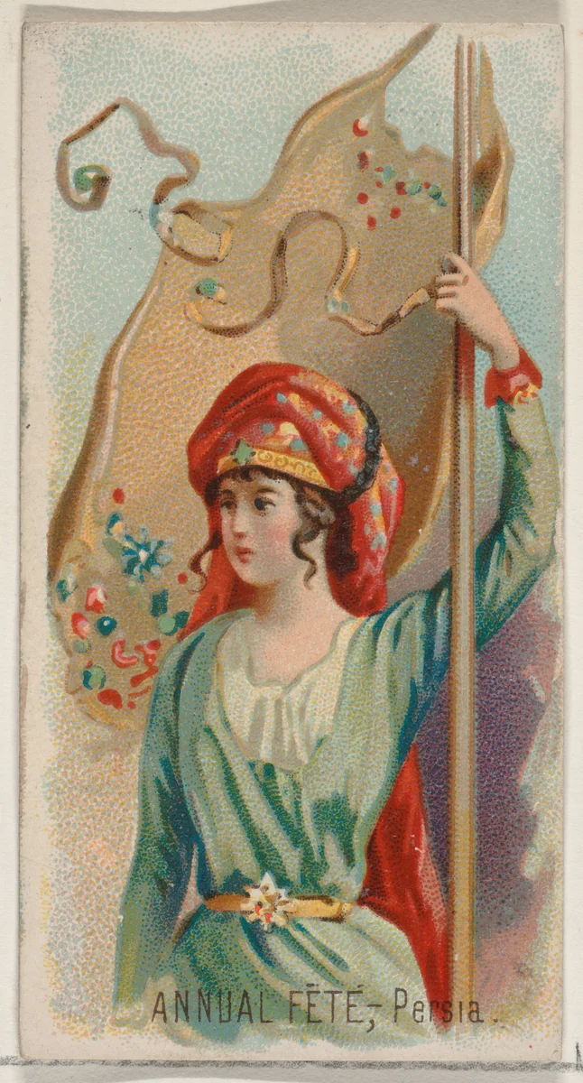 Annual Fête, Persia, from the Holidays series (N80) for Duke brand cigarettes by W. Duke, Sons & Co., print, 1890