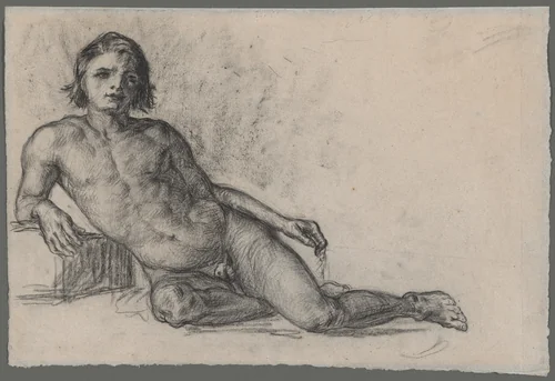 Male Nude by Paul Cézanne, print, 1863-1866