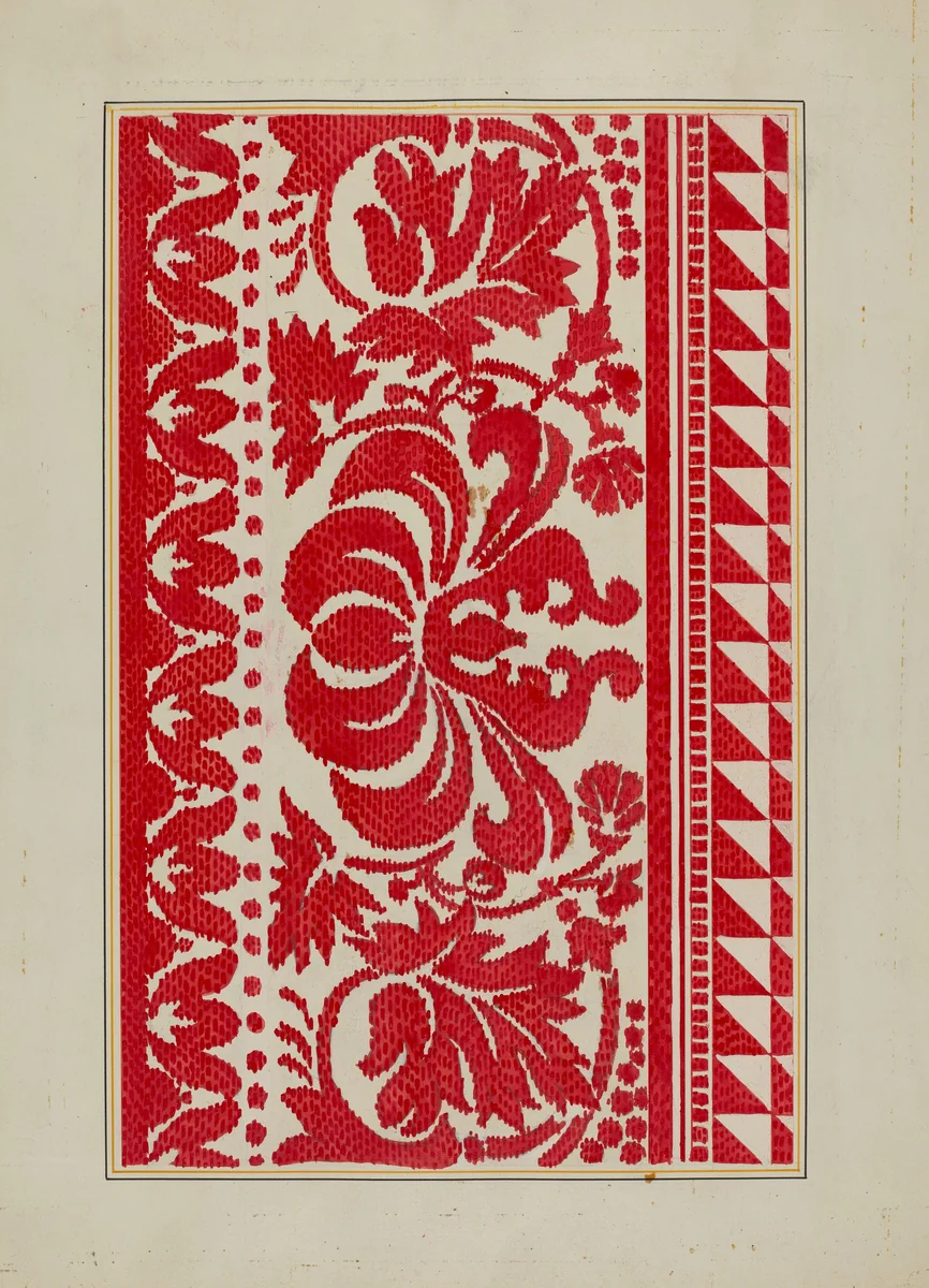 Homespun Coverlet by Cornelius Christoffels, index of american design, 1940