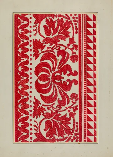 Homespun Coverlet by Cornelius Christoffels, index of american design, 1940