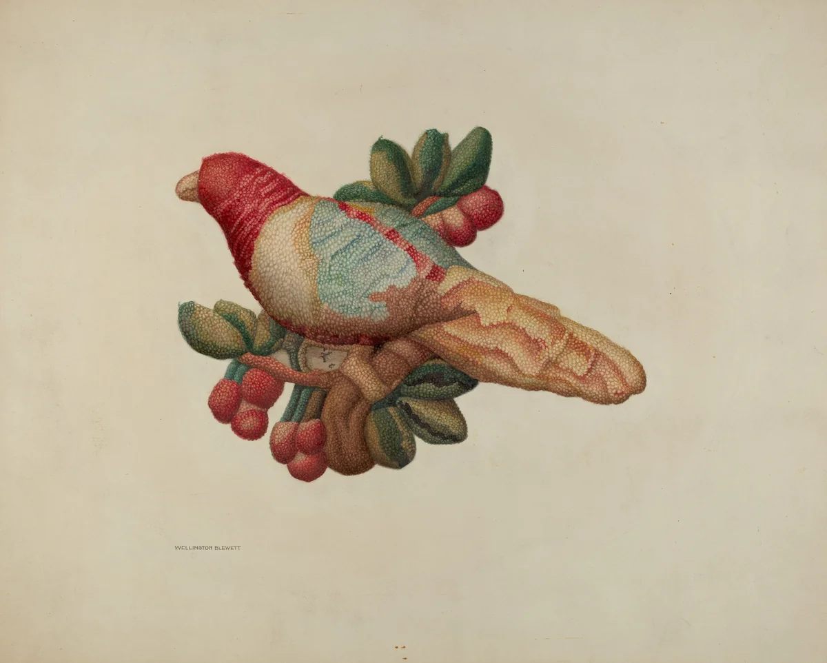 Woolen Parrot by Wellington Blewett, index of american design, 1940