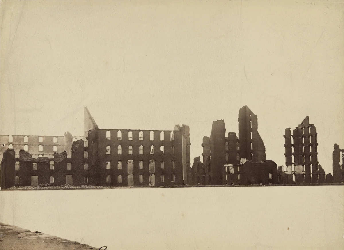 Ruins of Richmond by Mathew Brady, photograph, 1863