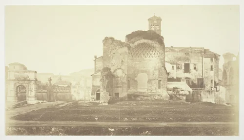 Untitled (Temple of Venus and Rome, Triumphal Arch and other ruins in Forum) by Robert Macpherson, photograph, 1852-1862