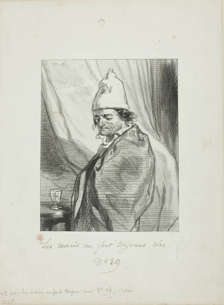 Husbands Always Make Me Laugh: Some say marriage settles a man by Paul Gavarni, print, 1853