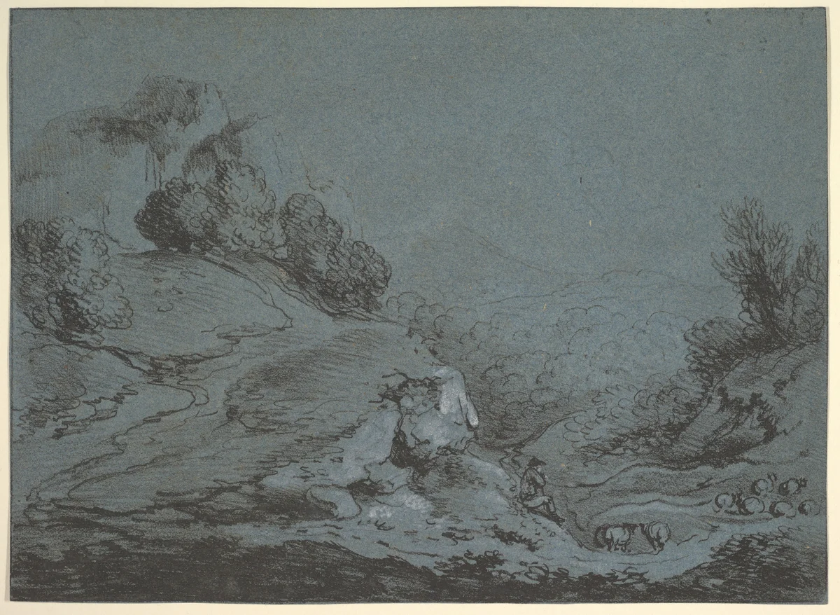 Landscape by Thomas Gainsborough, print, 1750-1899