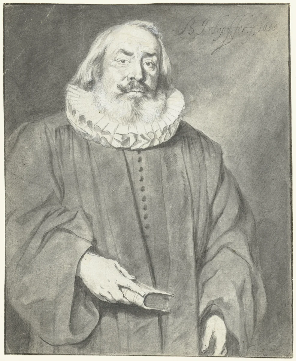 Portret van Leonhard Fussenegger by Bartholomäus Hopfer, drawing, 1655