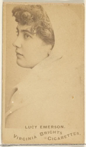 Lucy Emerson, from the Actors and Actresses series (N45, Type 1) for Virginia Brights Cigarettes by Allen & Ginter, photograph, 1885-1891