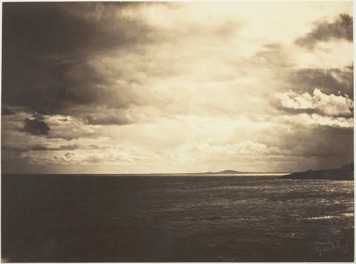 Cloudy Sky, Mediterranean Sea by Gustave Le Gray, photograph, 1857