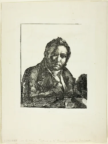 Portrait of Auguste Brunet by Jean Louis André Théodore Géricault, print, 1818