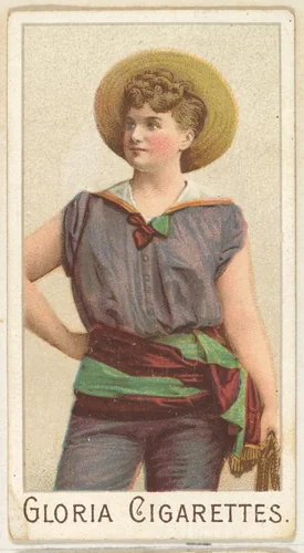 From the series "Sports Girls" (C190), issued by the American Cigarette Company, Ltd., Montreal, to promote Gloria Cigarettes by American Cigarette Company, Ltd., print, 1885-1895