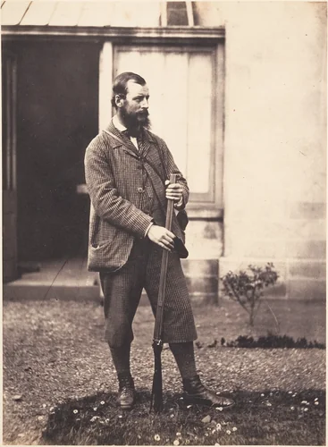 [Portrait of Man in Hunting Garb] by Horatio Ross, photograph, 1856-1859
