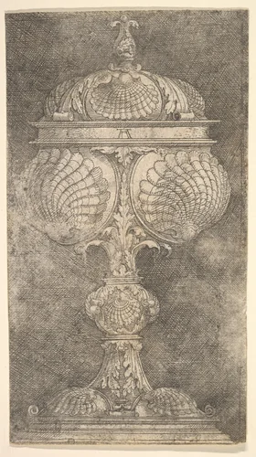 Covered Goblet with Shells by Albrecht Altdorfer, print, 1490-1538