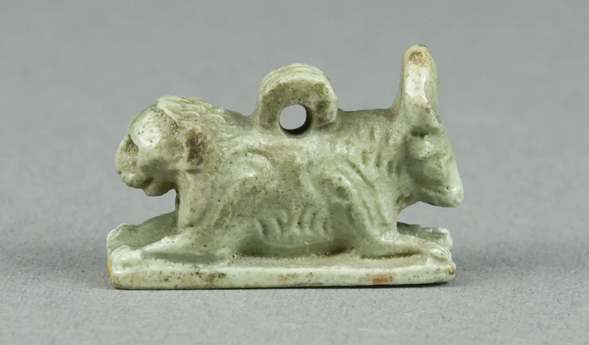 Amulet of a Double Animal: Lion and Bull by Egyptian, metalwork, -664--525