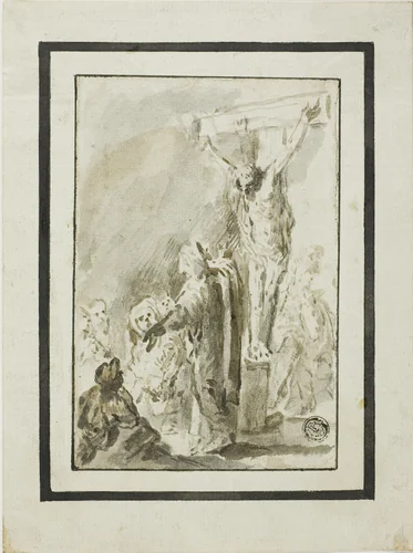 Crucifixion by Unknown Artist, drawing, 1600-1699