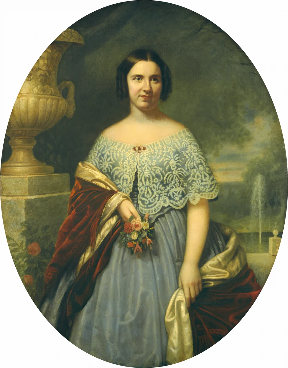 Lucy Tappan Bowen (Mrs. Henry C. Bowen) by Francis Bicknell Carpenter, painting, 1859