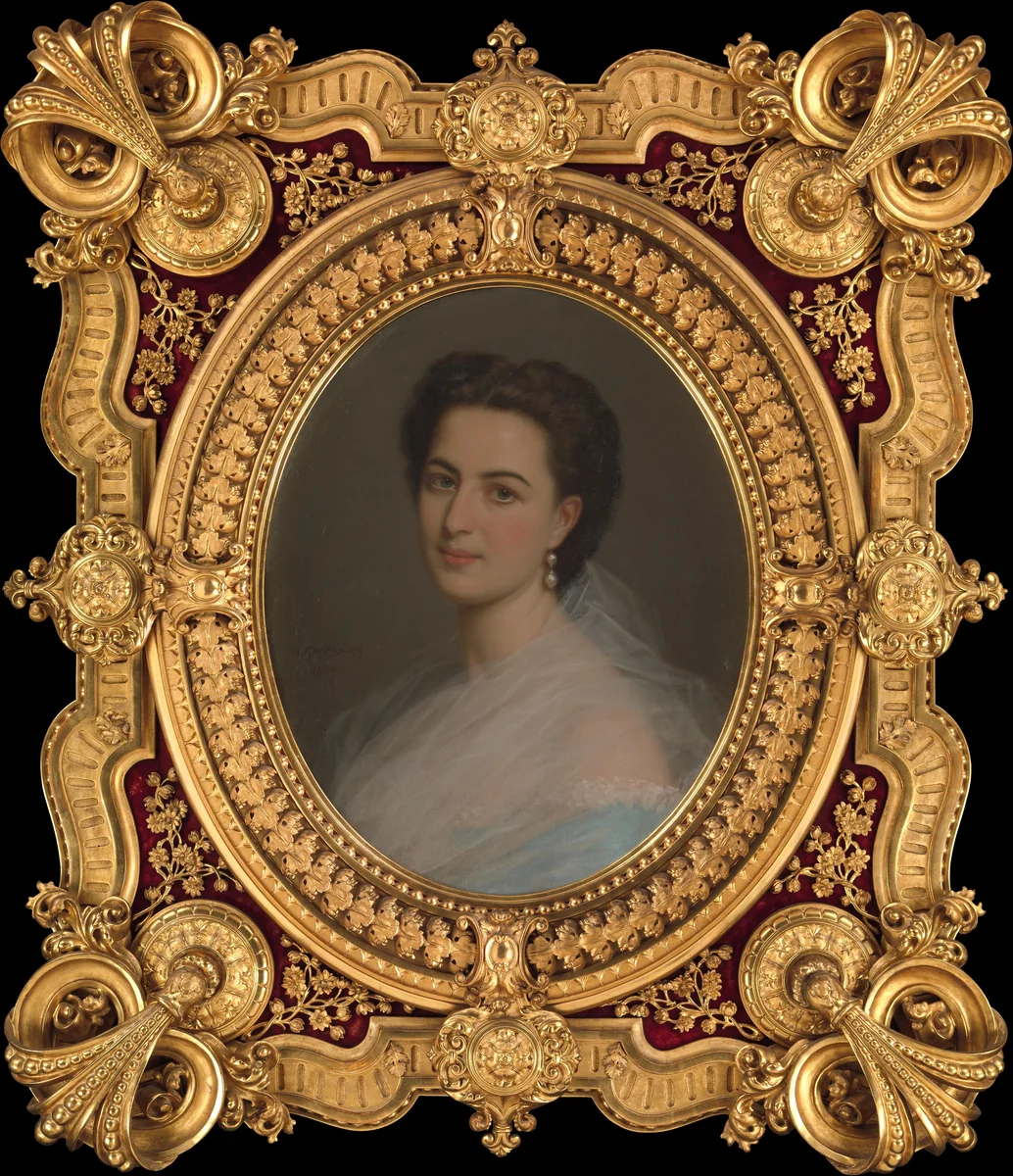 Portrait of a Woman (Marianna Panciatichi, marchesa Paolucci delle Roncole, 1835–1919, or her sister-in-law, Beatrice Ferrari-Corbelli di Reggio, contessa di Lucciano) by Michele Gordigiani, painting, 1864