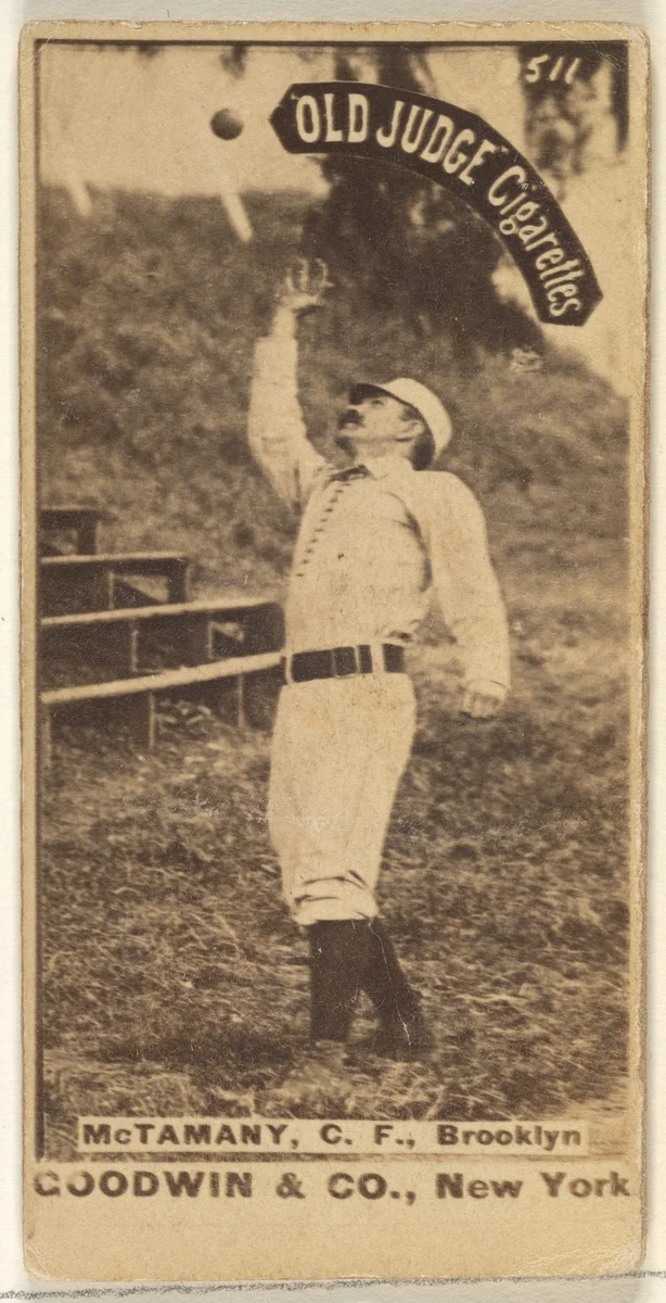 McTamany, Center Field, Brooklyn, from the Old Judge series (N172) for Old Judge Cigarettes by Goodwin & Company, photograph, 1887-1890