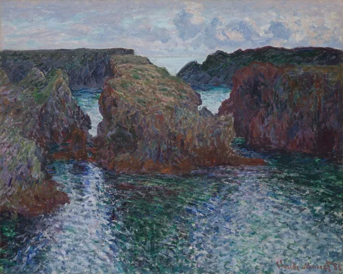 Rocks at Port-Goulphar, Belle-Île by Claude Monet, painting, 1886