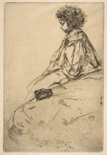 Bibi Lalouette by James McNeill Whistler, print, 1859